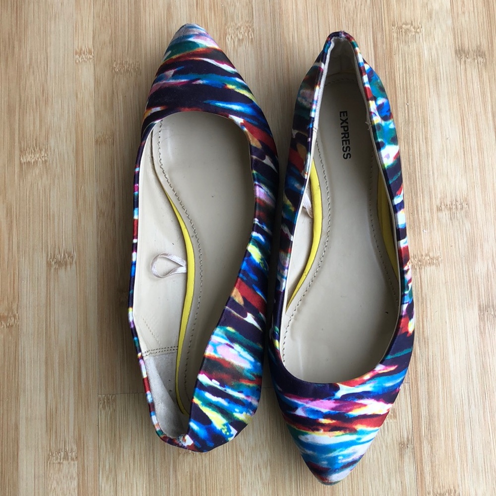 Colorful pointed toe flats by EXPRESS